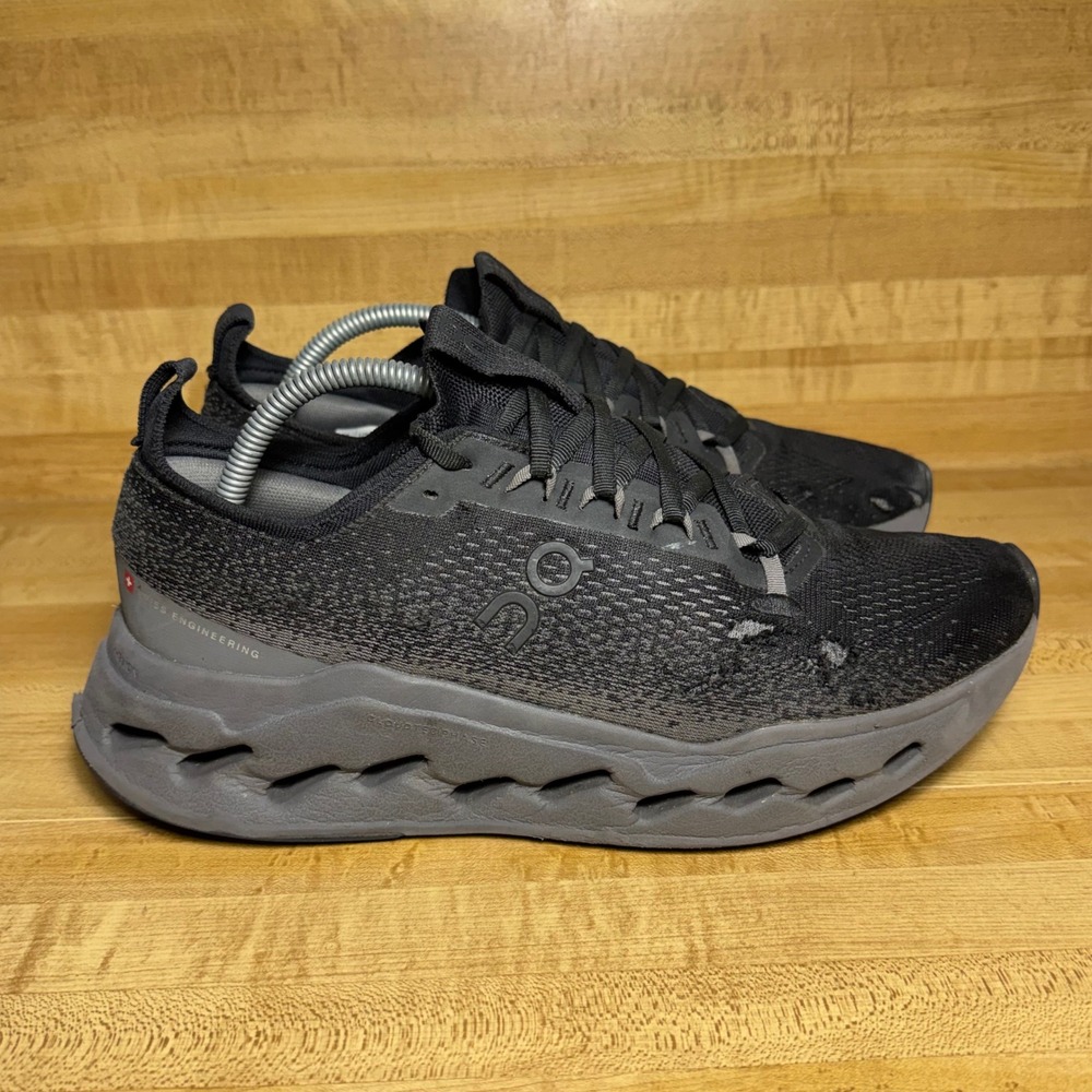 On Cloudsurfer All Black Running Shoes Mens 10 CloudTec Phase sneakers